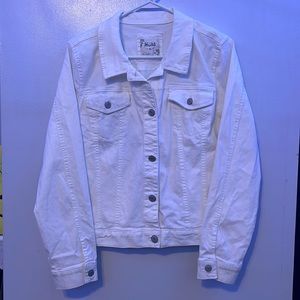Mudd XL White Button Up Jean Jacket